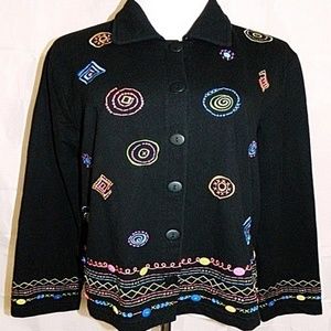 Coldwater Creek Embroidered Lightweight Jacket